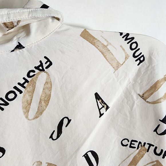 Liz Claiborne Womens Top Medium White Silk Button Long Sleeve Pocket Vintage 90s - Picture 11 of 14